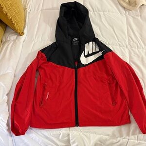 Boys Nike Black and Red Full-Zip Jacket